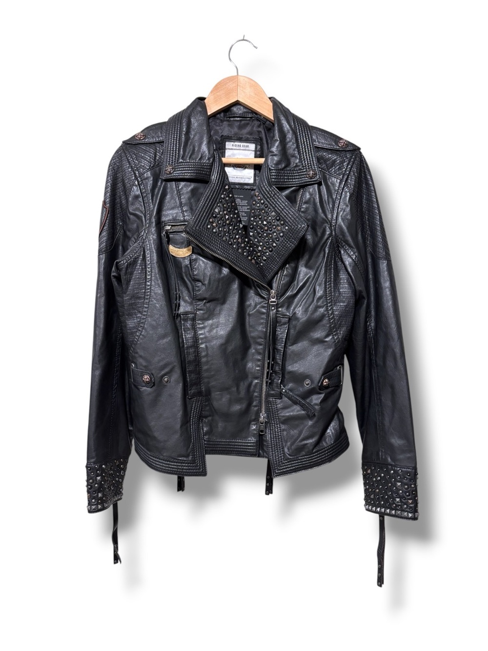 Harley-Davidson Women’s Black Studded Leather Moto Jacket Size Small
